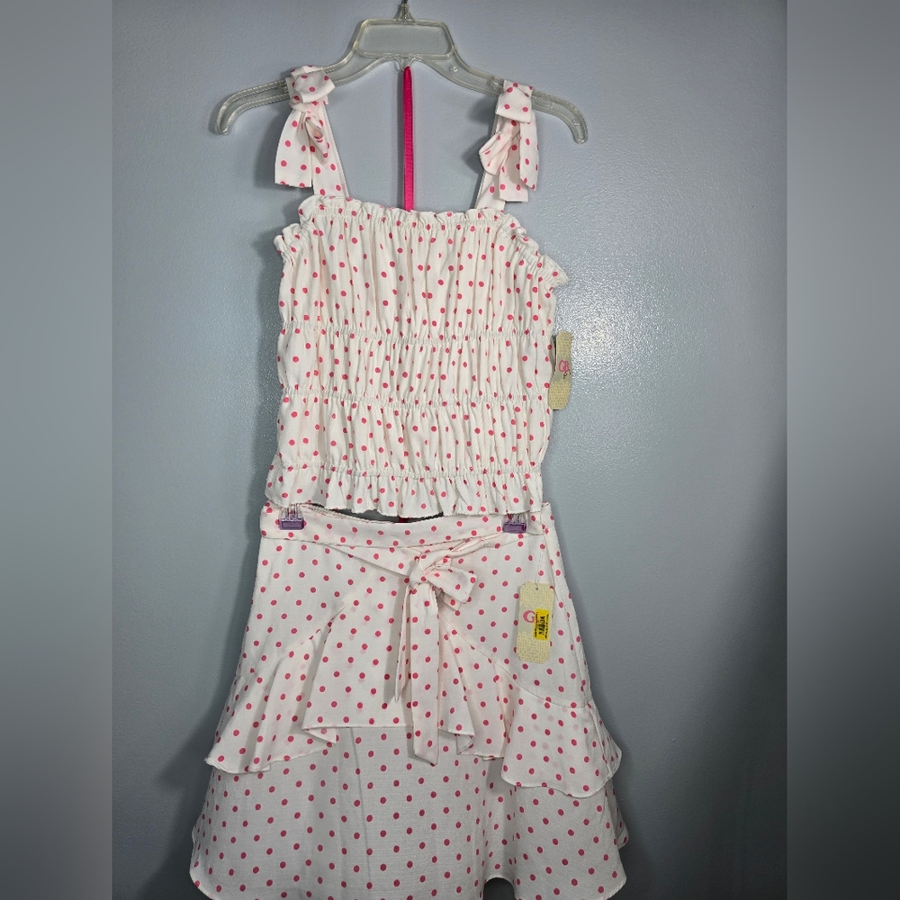 GB Girls Pink Polka Dot Matching Set